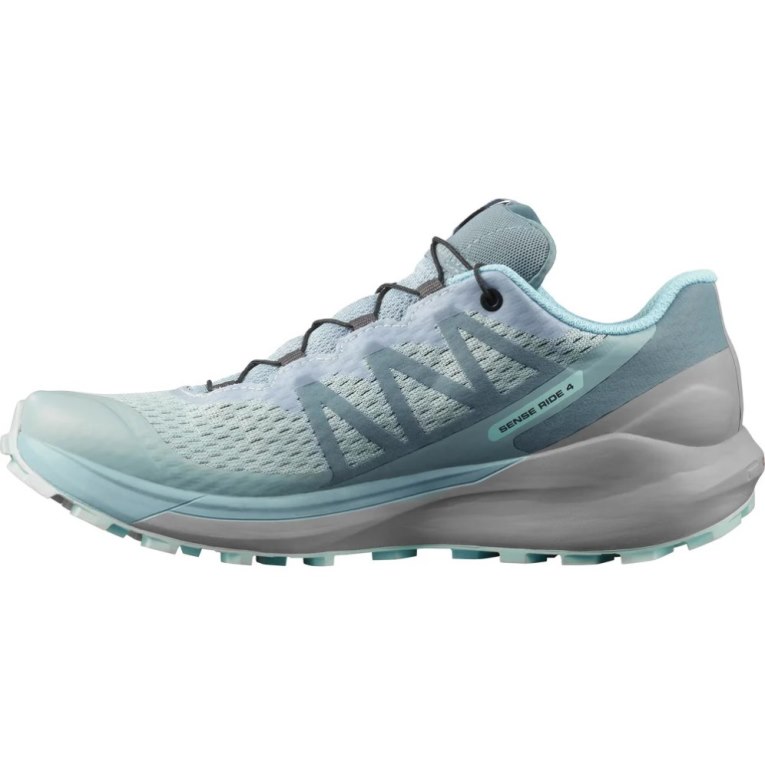 Light Blue Salomon Sense Ride 4 GTX Invisible Fit Women's Trail Running Shoes | IE MQ4756